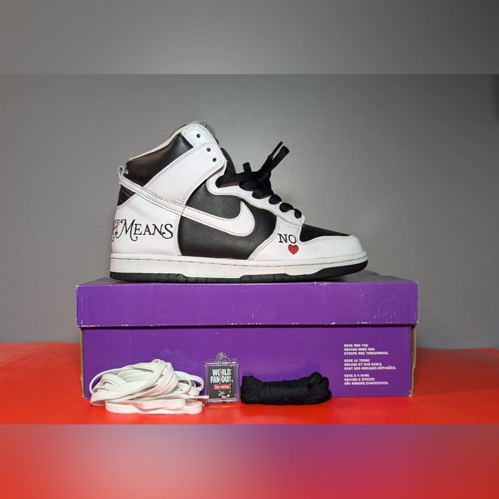 Size 8.5 - Nike Supreme x Dunk SB High By Any Means - Stormtrooper